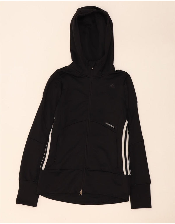 Pulover Adidas Clima 365 Zip Hoodie pentru femei UK 12 Poliester mediu negru