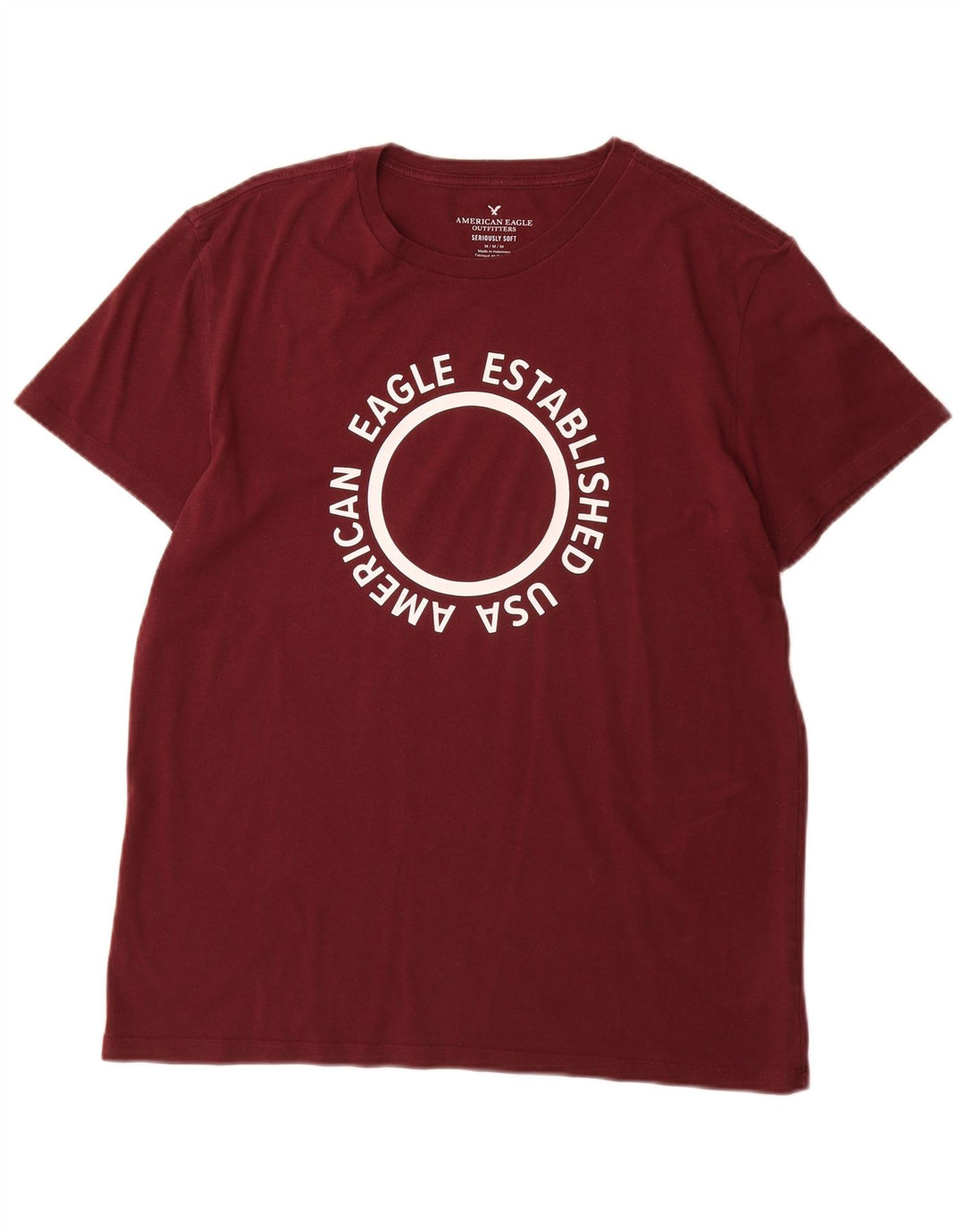AMERICAN EAGLE Tricou grafic pentru bărbați Top Medium Burgundy Bumbac