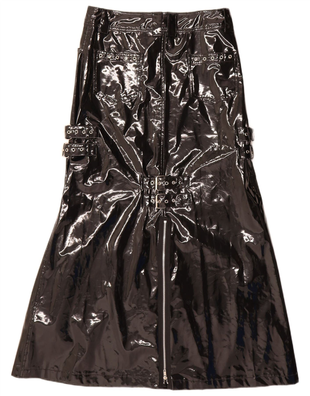 QUEEN OF DARKNESS Fusta Maxi A-Line pentru femei Mic W28 Black Gothic