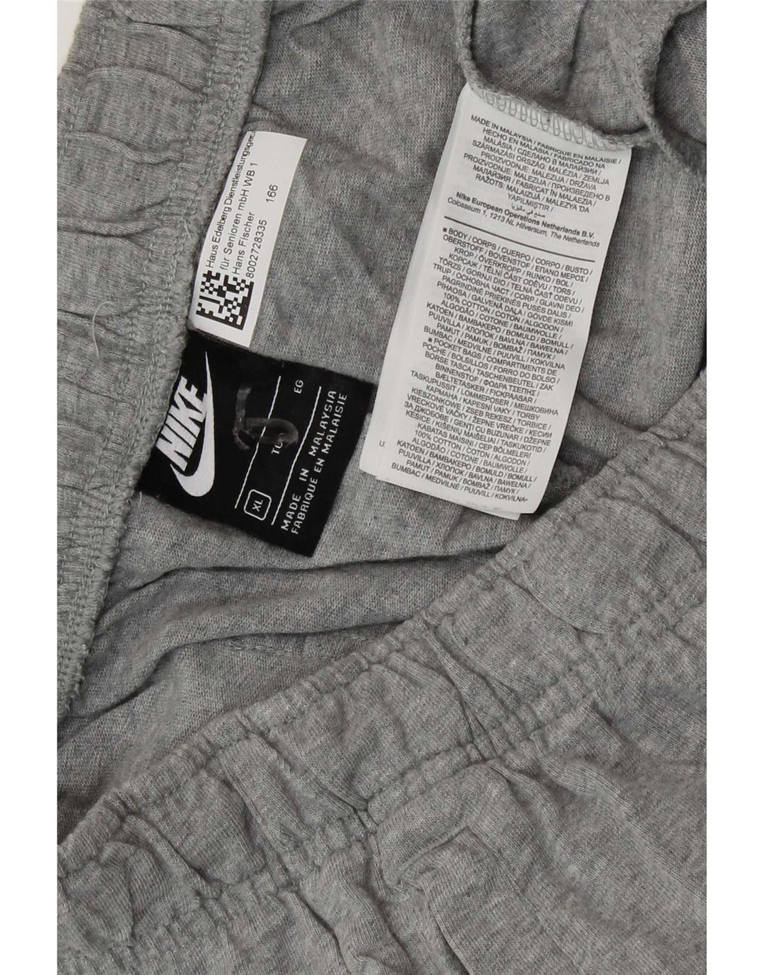 Pantaloni scurți sport Nike pentru bărbați XL bumbac gri
