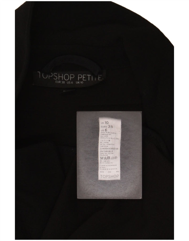 Topshop Jachetă cu paragate supradimensionată pentru femei UK 10 Small Black