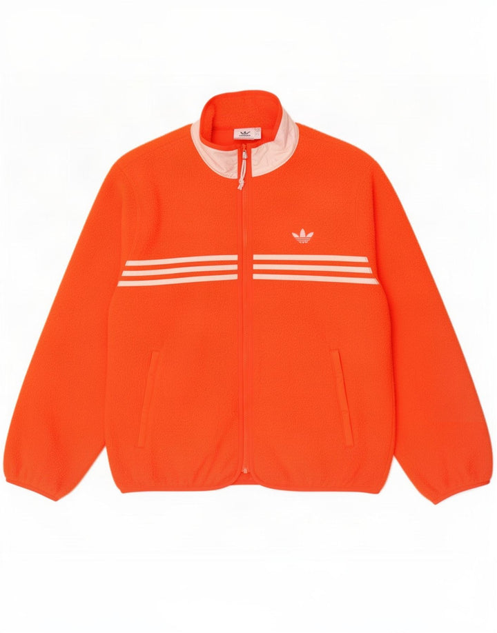 Jachetă Fleece pentru bărbați Adidas UK 38 Poliester portocaliu mediu