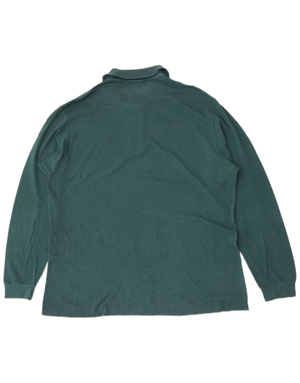Tricou polo pentru bărbați cu mânecă lungă Lacoste Mărimea 7 2XL Bumbac verde