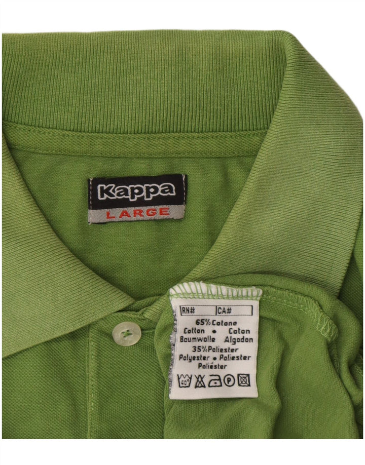 Cămașă polo pentru bărbați Kappa, bumbac verde mare