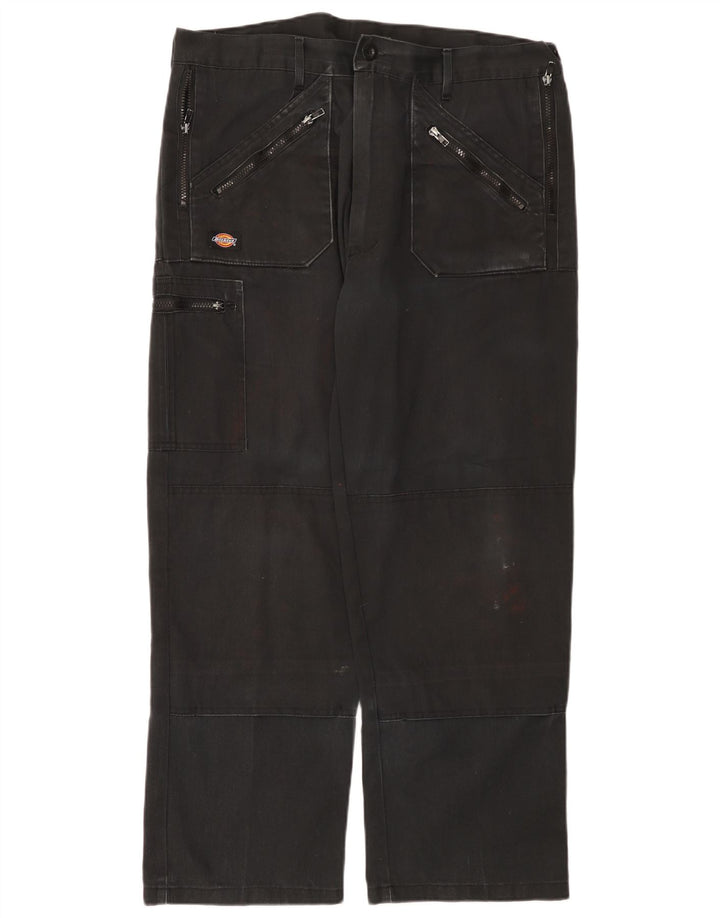 Pantaloni cargo dritti pentru bărbați Dickies W38 L29 poliester negru