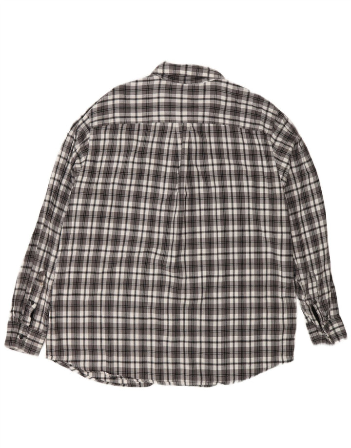 Cămașă de flanel pentru bărbați Chaps XL, bumbac cu carouri gri