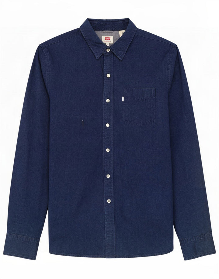 Cămașă pentru bărbați Levi's, bumbac mediu bleumarin