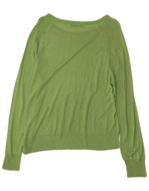 Pulover pentru femei Zara, cu gât de barcă, UK 14, verde mediu