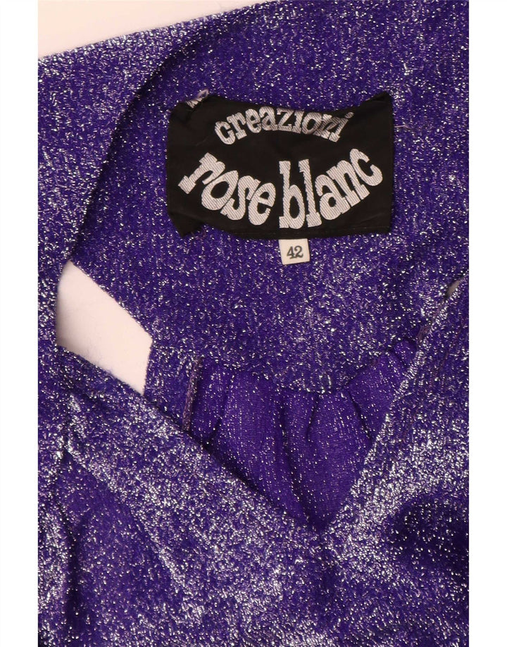 Rochie maxi fără mâneci vintage pentru femei IT 42 violet mediu