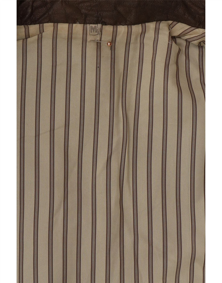 VINTAGE Gilet din piele pentru bărbați UK 38 Medium Brown