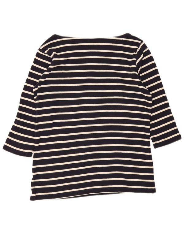 Top pentru femei L.L.Bean cu mâneci 3/4 UK 14 Medium Bleumarin cu dungi