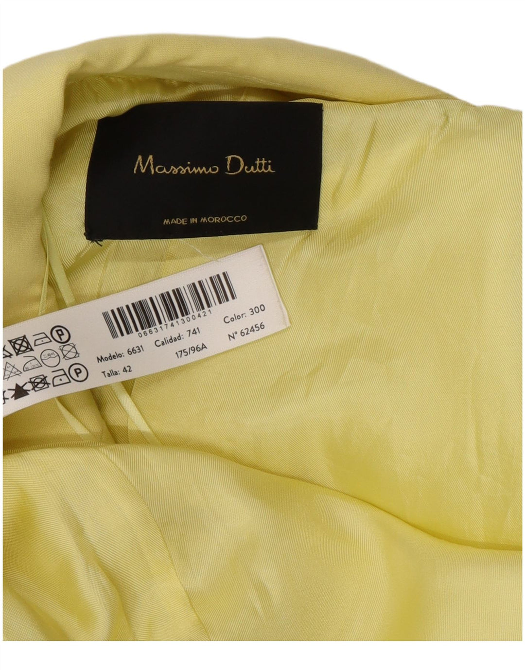 Palton Massimo Dutti pentru femei EU 42 Viscoză mare galbenă