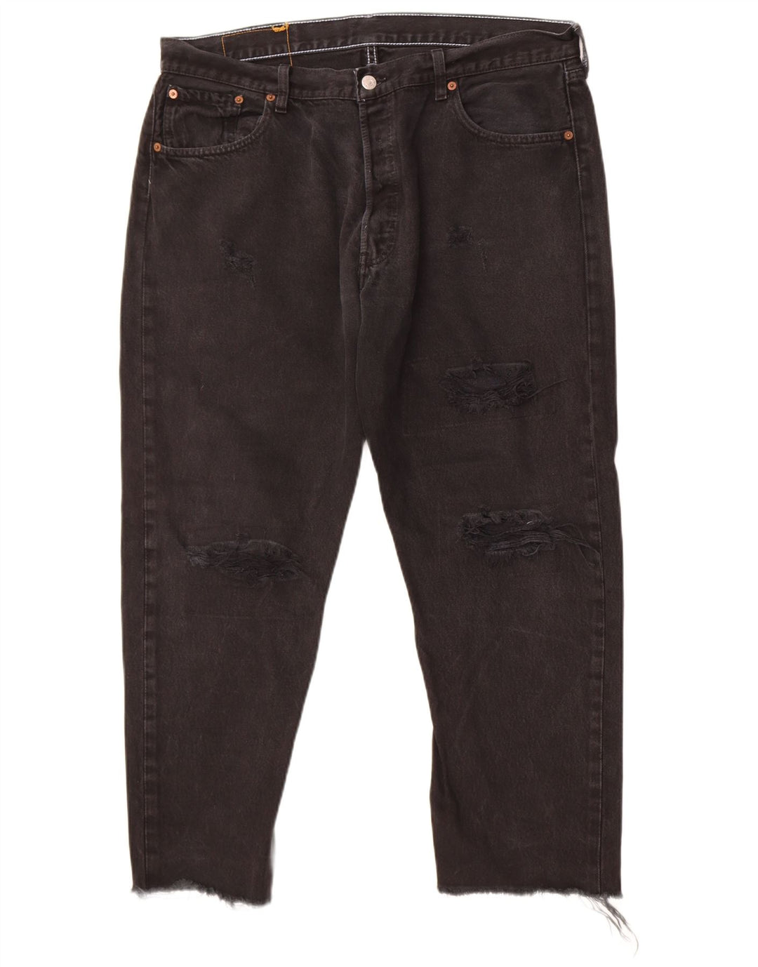 Blugi drepți distressed 501 Levi's pentru bărbați W36 L26 negri
