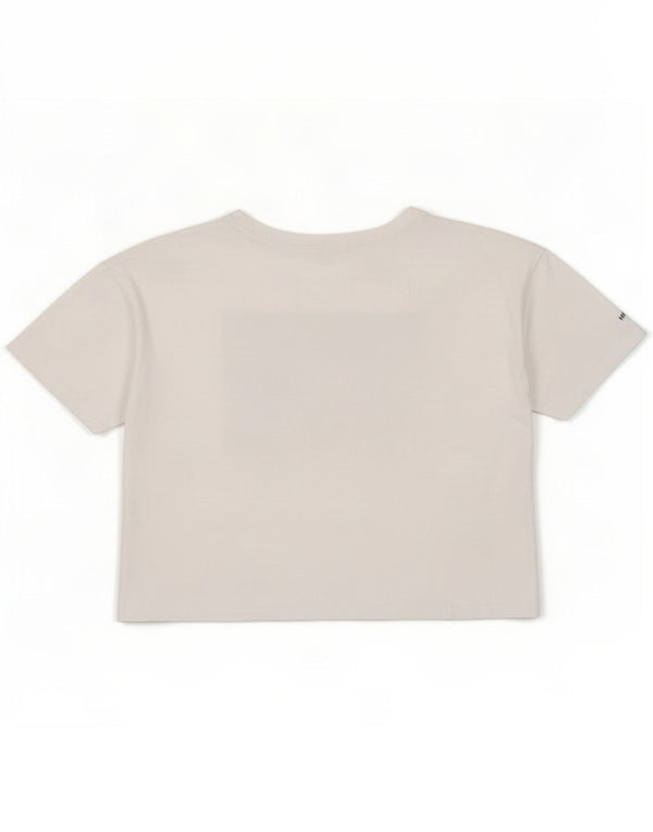 Tricou cu grafic pentru femei Zara UK 16, mare, alb, bumbac