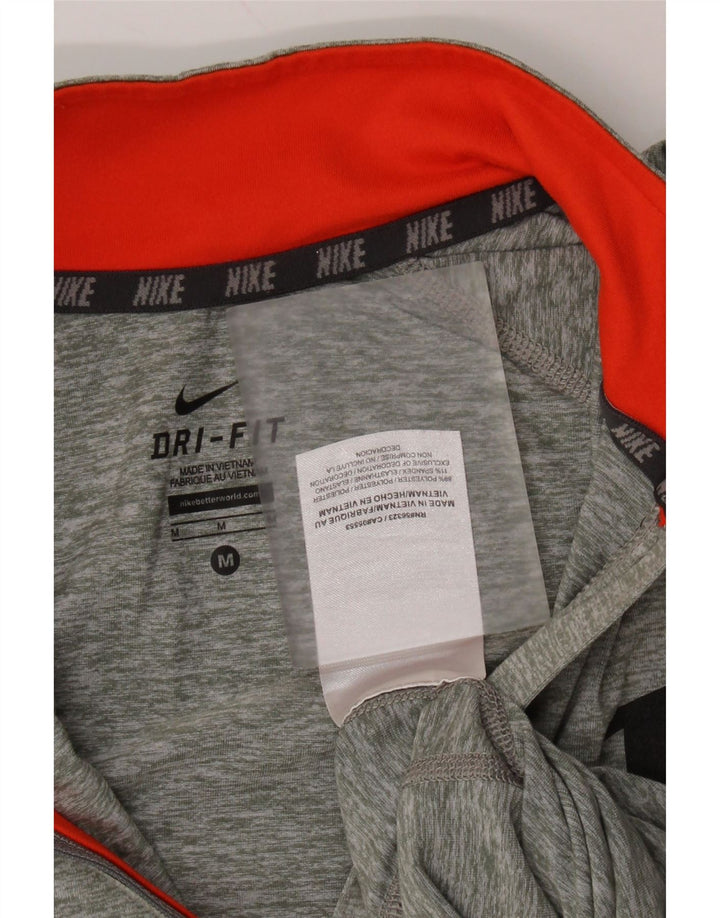 Top de trening NIKE Dri Fit Pullover pentru femei UK 12 Medium Gri Flecked