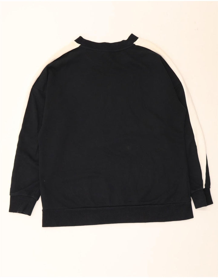 Pulover Puma pentru bărbați, bumbac color bloc negru mediu