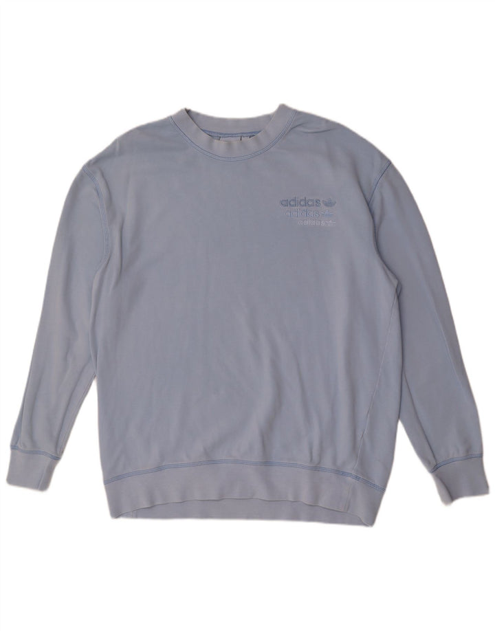 Hanorac pentru bărbați Adidas Jumper mare, albastru, bumbac