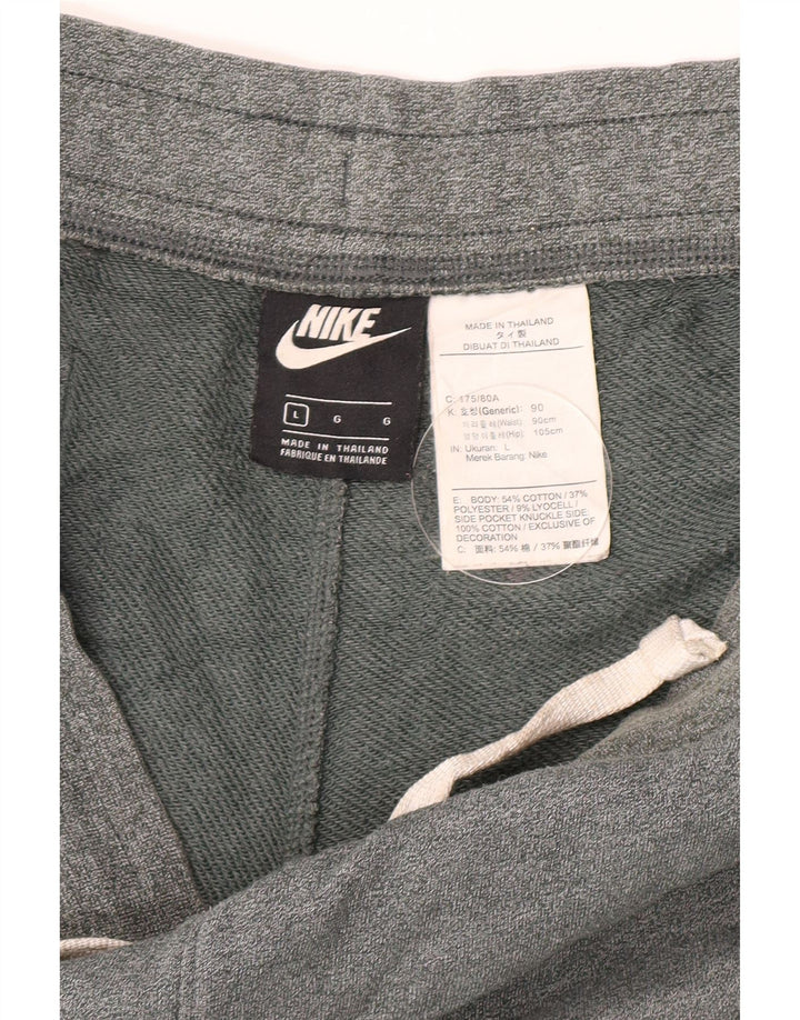 Pantaloni scurți sport grafic Nike pentru bărbați, mari, gri, bumbac