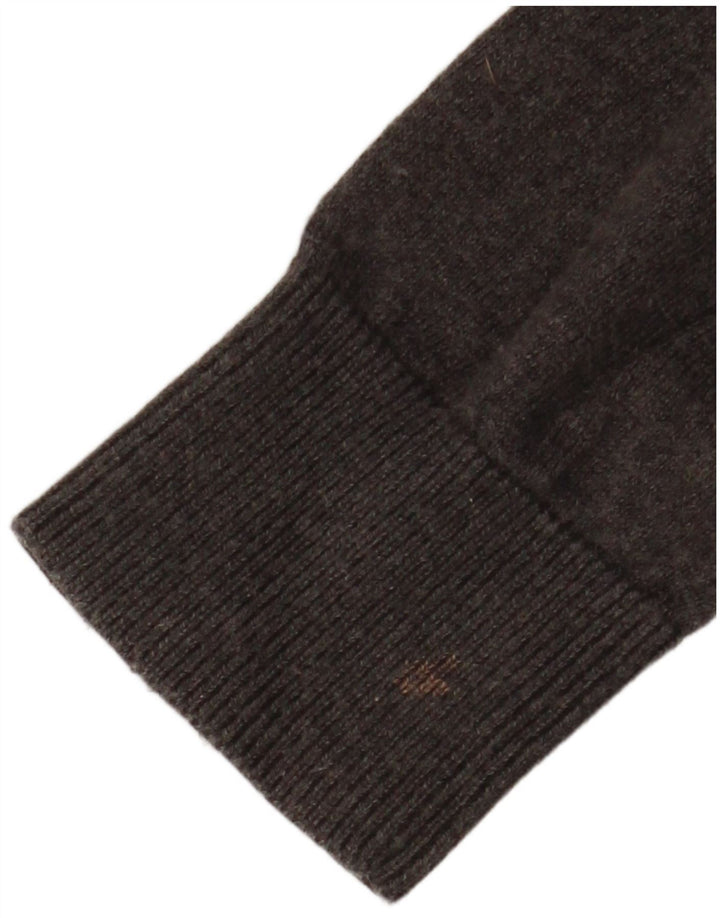 MUSTO Pulover pentru bărbați cu decolteu rotund din bumbac mare, gri