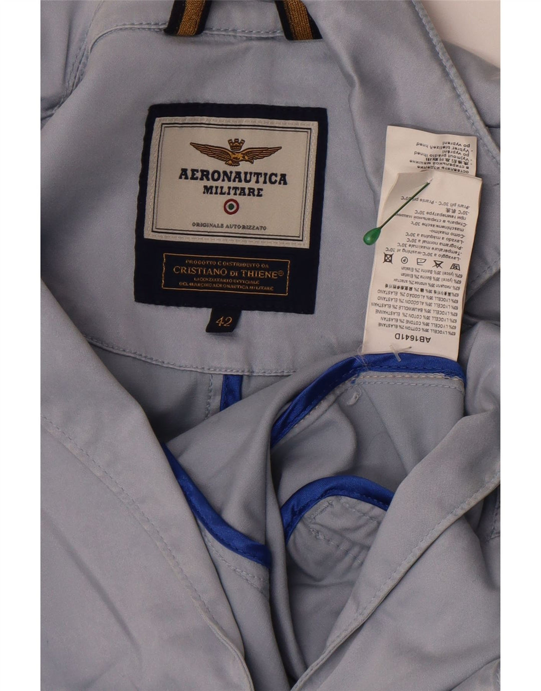 Jachetă pentru femei Aeronautica Militare cu 2 nasturi IT 42 Medium Blue