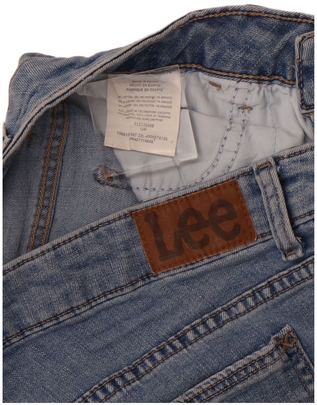 Pantaloni scurți din denim LEE pentru femei US 12 Large W30 Blue Bumbac