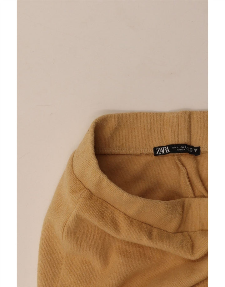 Pantaloni de trening ZARA pentru femei UK 8 Small Beige