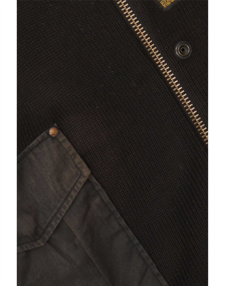Pulover cardigan cu fermoar complet G-Star pentru bărbați, bumbac mediu negru