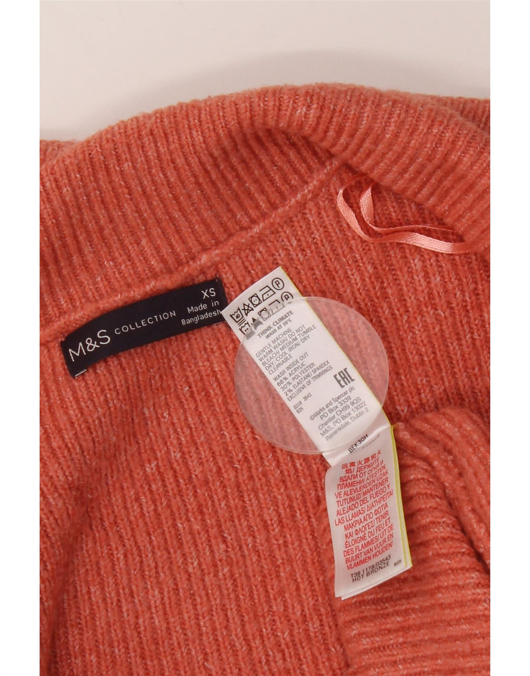 Pulover cardigan supradimensionat pentru femei Marks & Spencer UK 6 XS Portocaliu