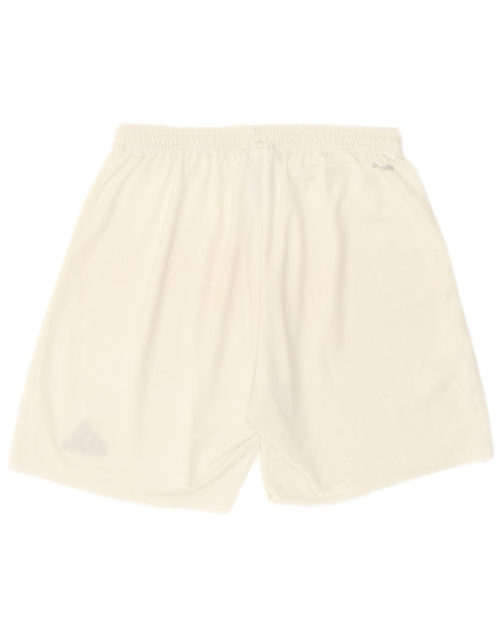 Pantaloni scurți sport pentru bărbați Adidas Climalite, poliester alb mediu