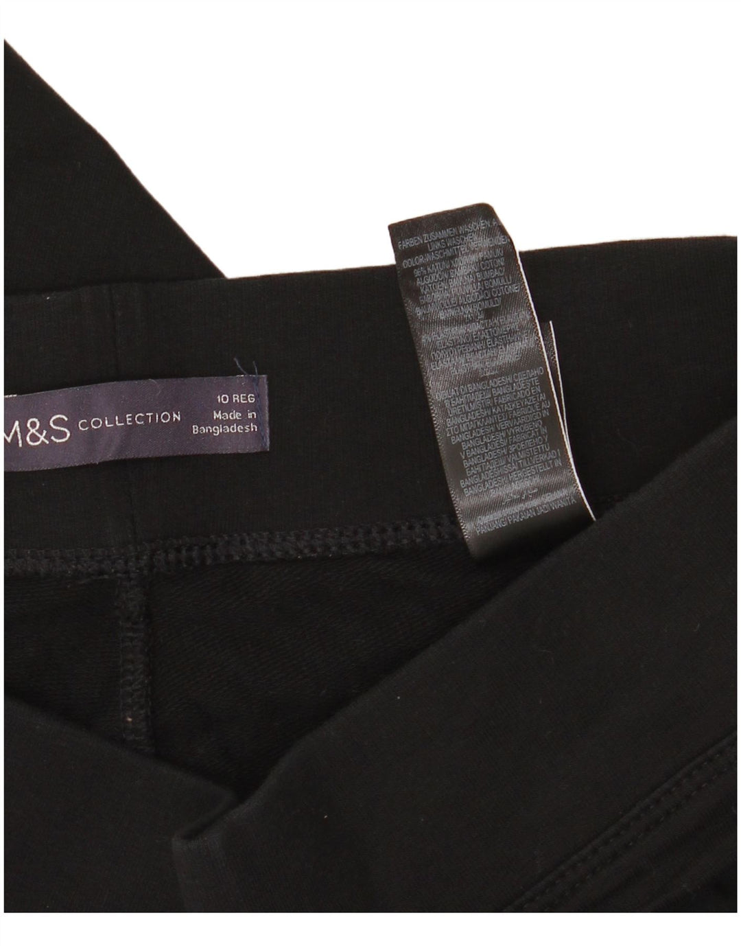 MARKS & SPENCER Pantaloni de trening pentru femei UK 10 Bumbac negru mic