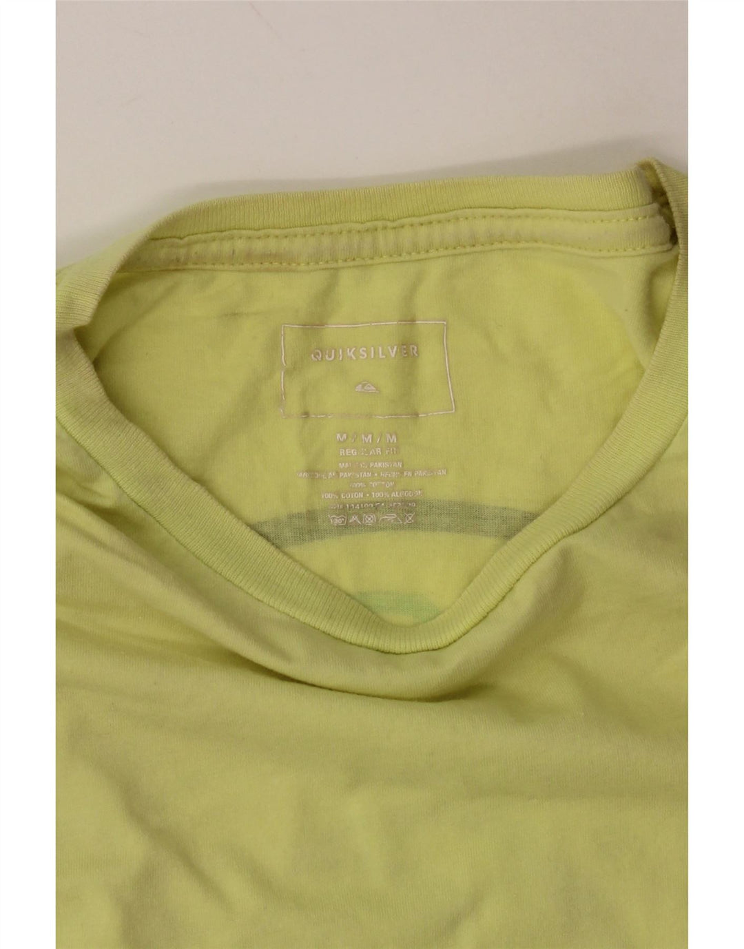 Tricou grafic QUIKSILVER pentru bărbați, cu croiala normală, top din bumbac galben mediu