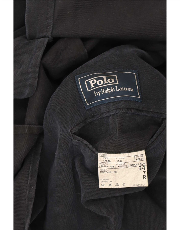 Jachetă Polo Ralph Lauren pentru bărbați, cu 3 nasturi, IT 54 XL, bumbac negru