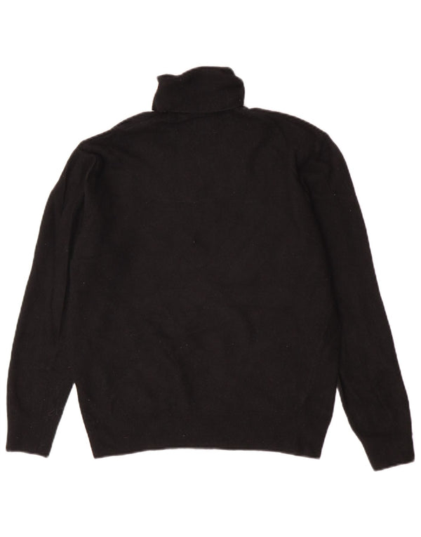 Pulover pentru femei Zara cu gât rulat UK 14 Lână neagră medie