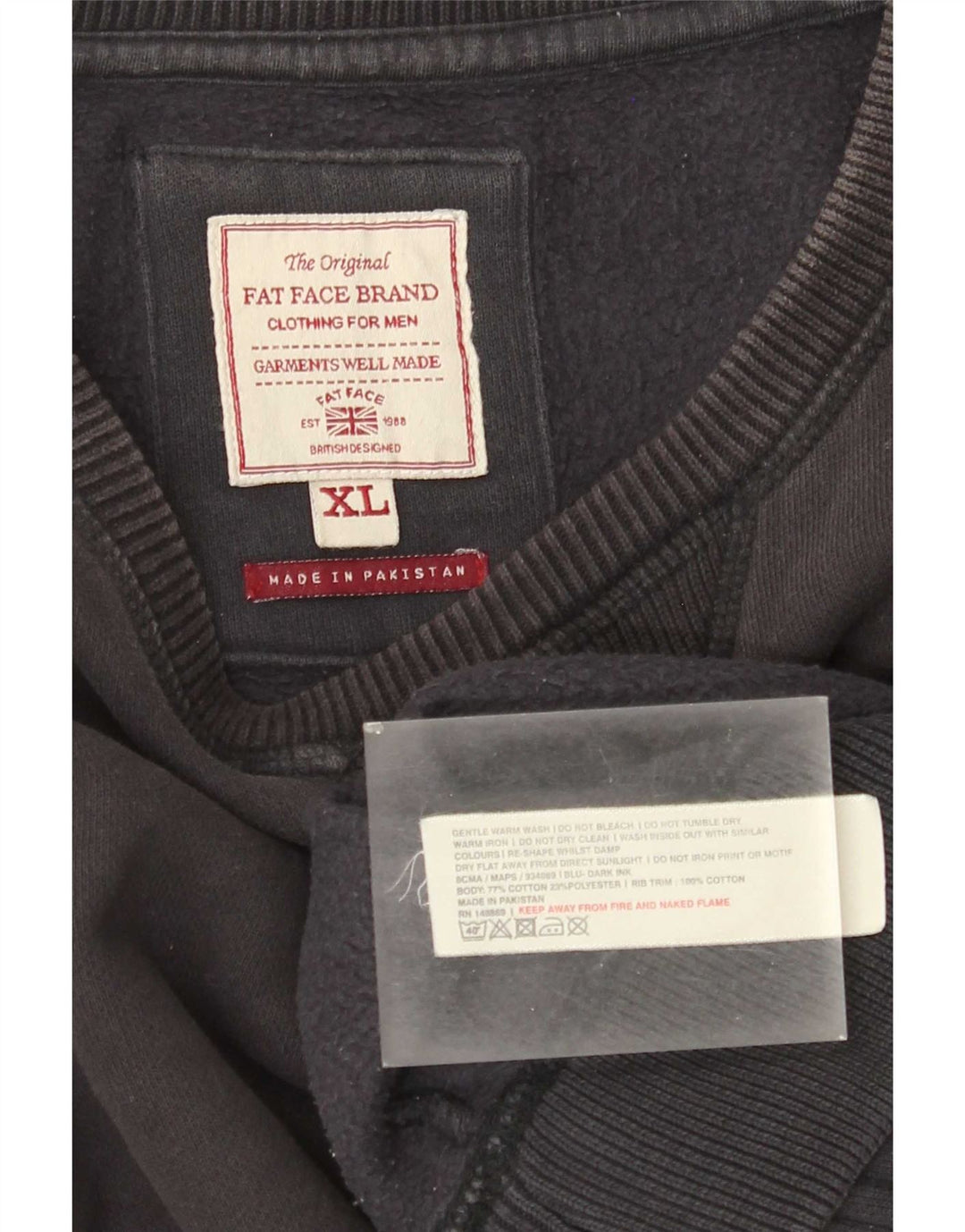 Hanorac pentru bărbați Fat Face Jumper XL Bumbac negru