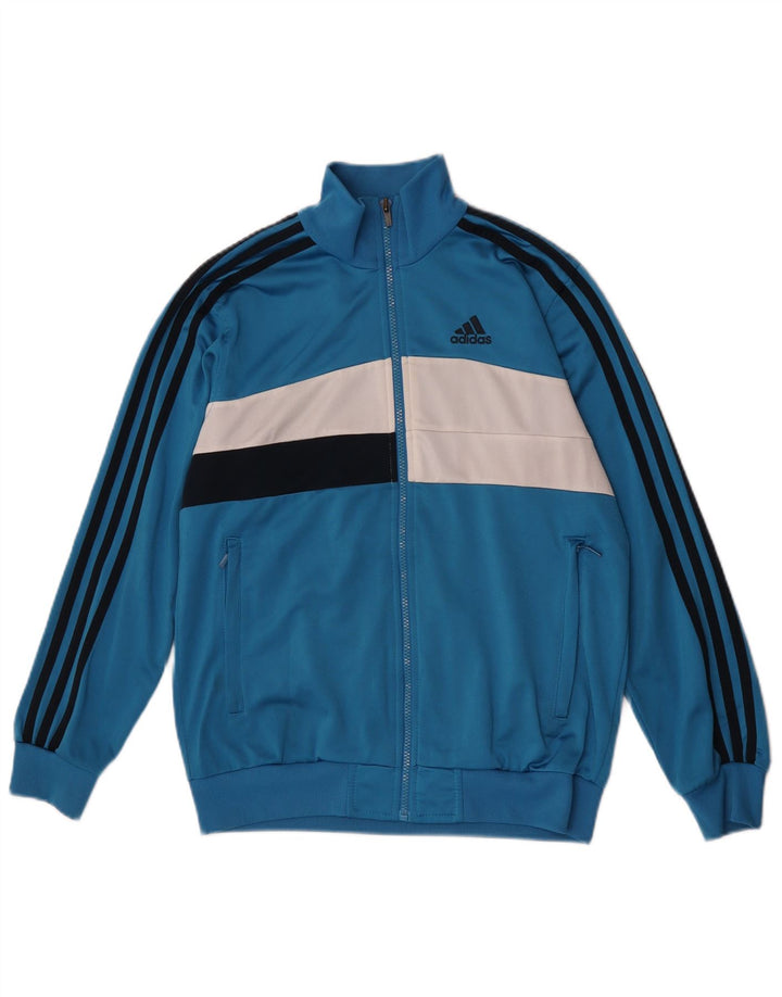 Jachetă de trening pentru băieți Adidas 13-14 ani, albastru, poliester
