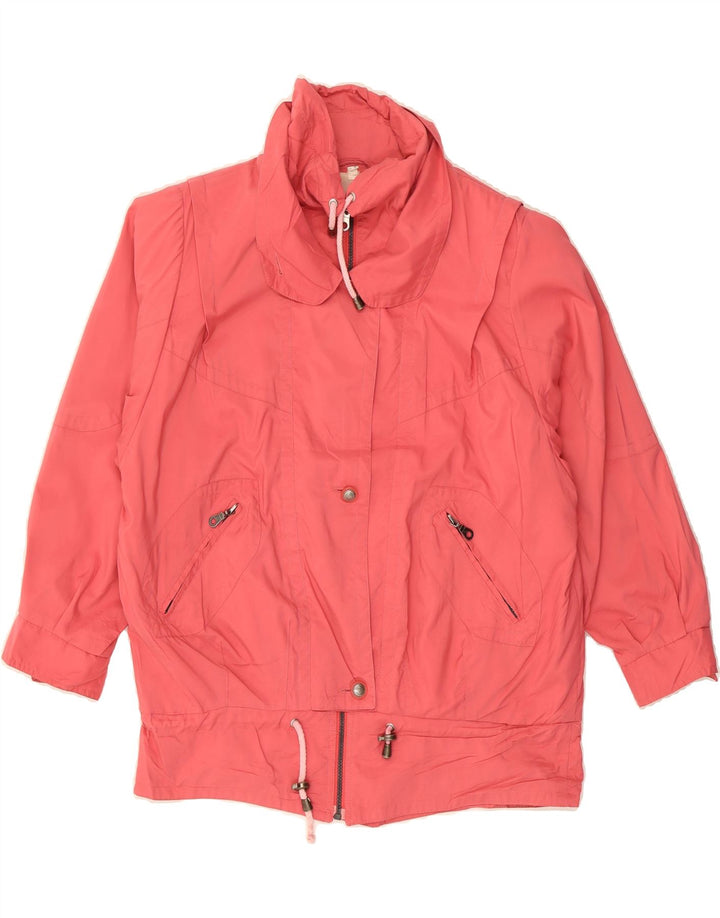YESSICA Womens Oversized Windbreaker Jacket UK 10 Small Pink Polyester Vintage Yessica and Second-Hand Yessica from Messina Hembry 