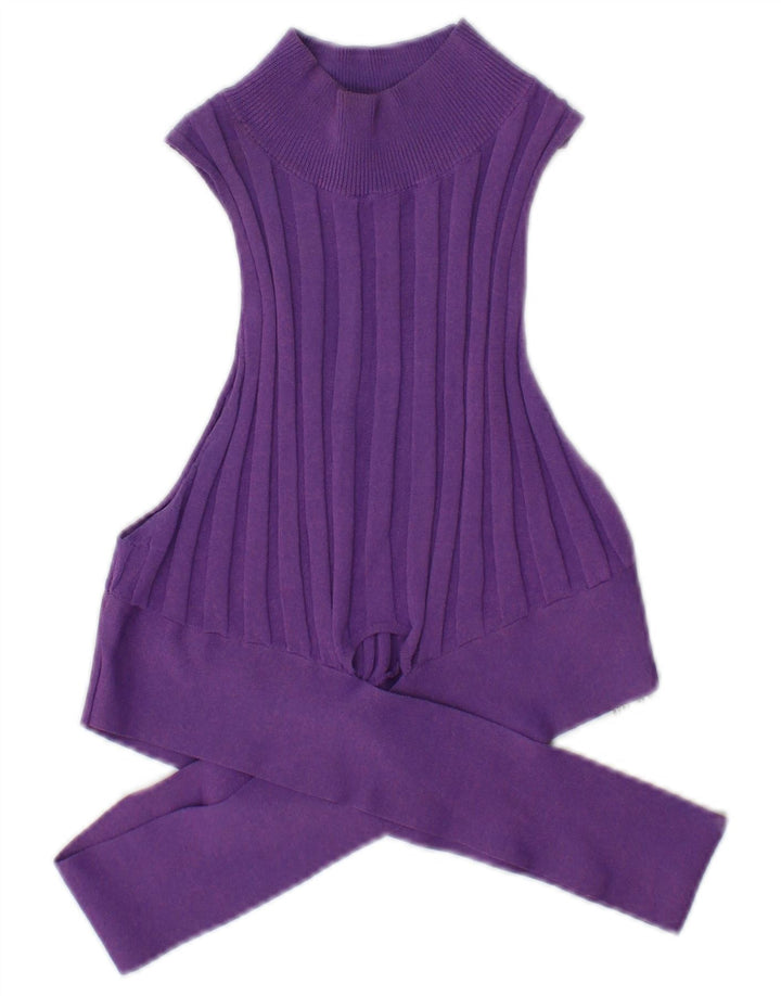 Top cu vestă pentru femei Zara UK 12 Viscoză violet mediu