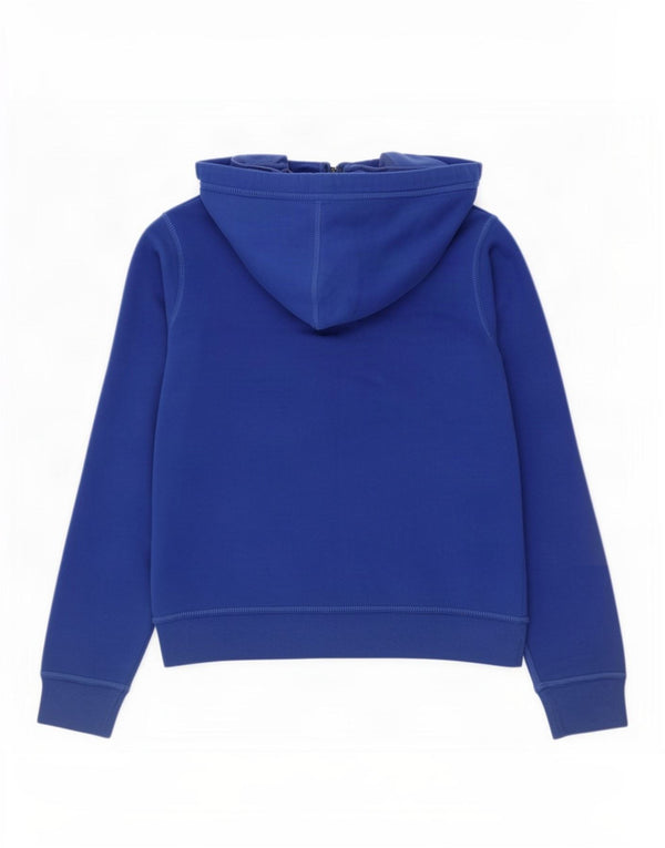 Pulover Hollister Graphic Crop Zip pentru femei UK 16 Bumbac albastru mare