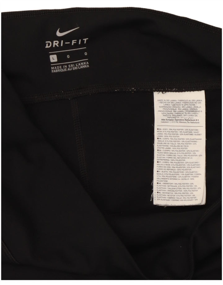 Leggings Nike Dri Fit pentru femei UK 14, mare, negru, poliester