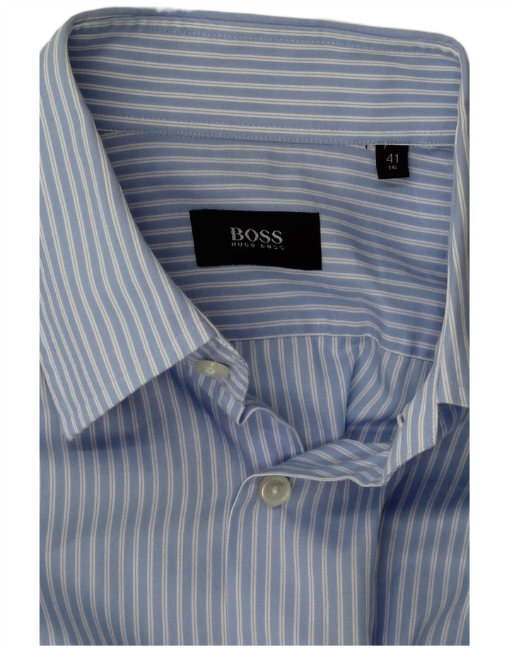 Cămașă pentru bărbați Hugo Boss Mărimea 41 16 Mare albastru cu dungi