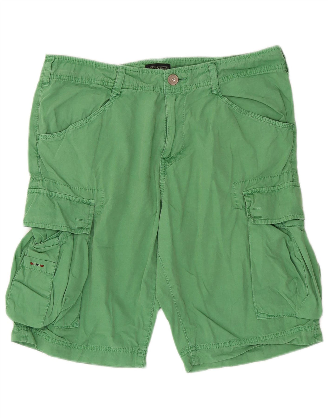Pantaloni scurți cargo Napapijri pentru bărbați W33, bumbac verde mediu