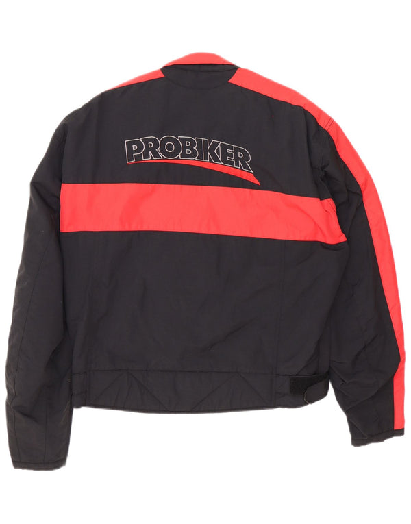 Jachetă Probiker pentru bărbați pentru curse de motociclete UK 38 Medium Black Colorblock