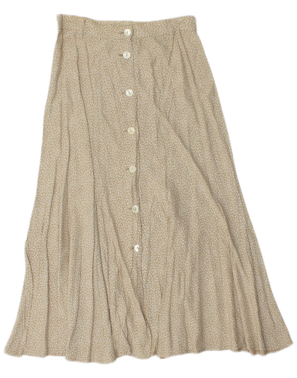 Fustă A-Line Vintage pentru femei cu talie înaltă IT 42 Medium W26 Verde Floral