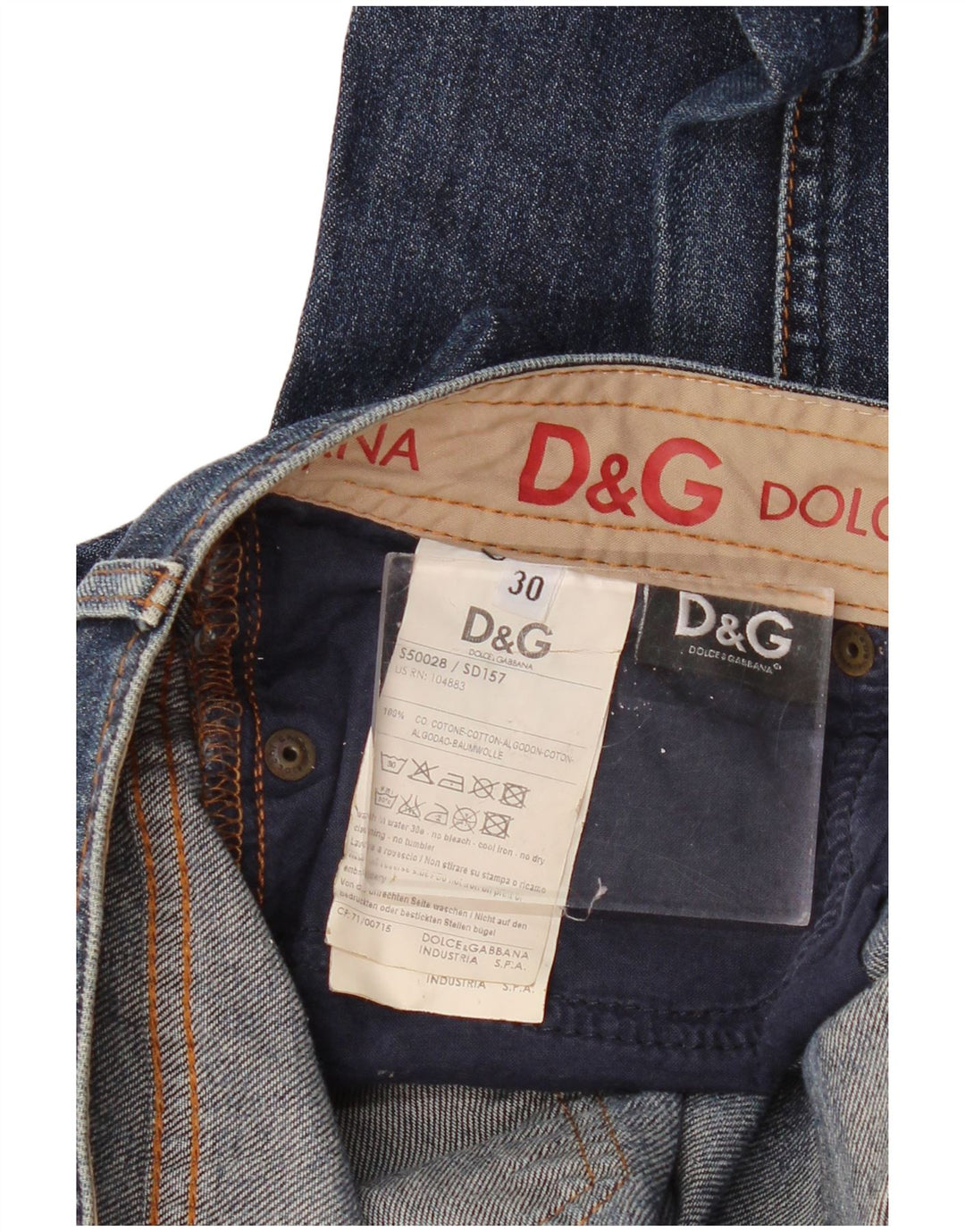 DOLCE & GABBANA Blugi bootcut cu talie joasă pentru femei W34 L30 Albastru
