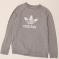 Hanorac grafic pentru bărbați Adidas Jumper, bumbac, gri mediu