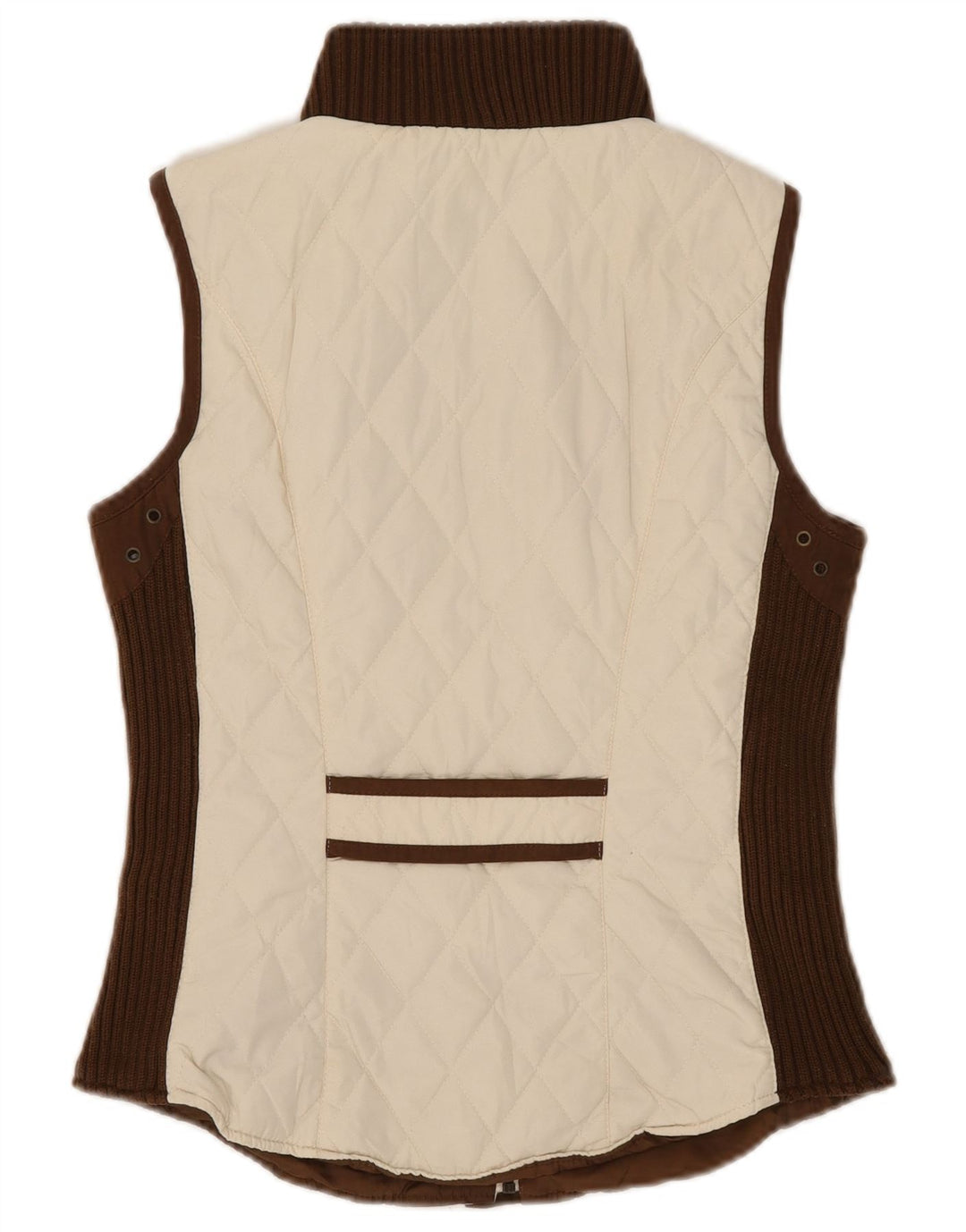 Gilet matlasat Zara pentru femei UK 12 Medium Off White Colorblock Poliester