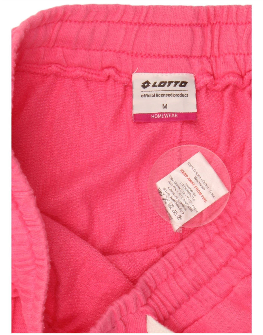 Pantaloni scurti sport pentru femei Lotto UK 12, bumbac roz mediu