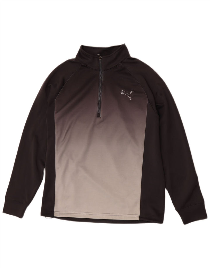 Trening pentru bărbați Puma Pullover Top mic, gri, poliester color bloc
