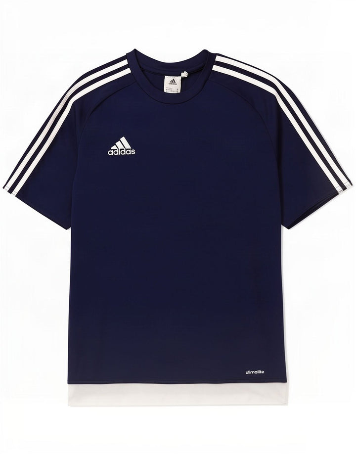 Tricou Adidas Climalite pentru bărbați Top Mediu Bleumarin Poliester Colorblock