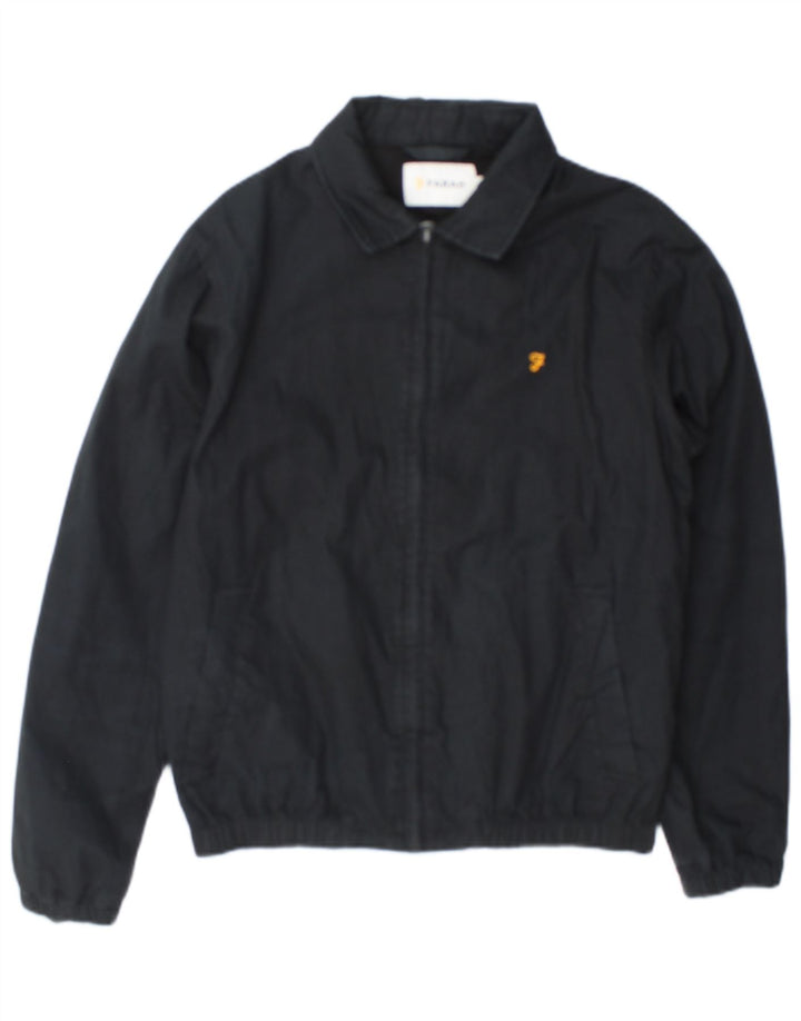 Farah Bomber Jacket pentru bărbați UK 36 Small Black Bumbac